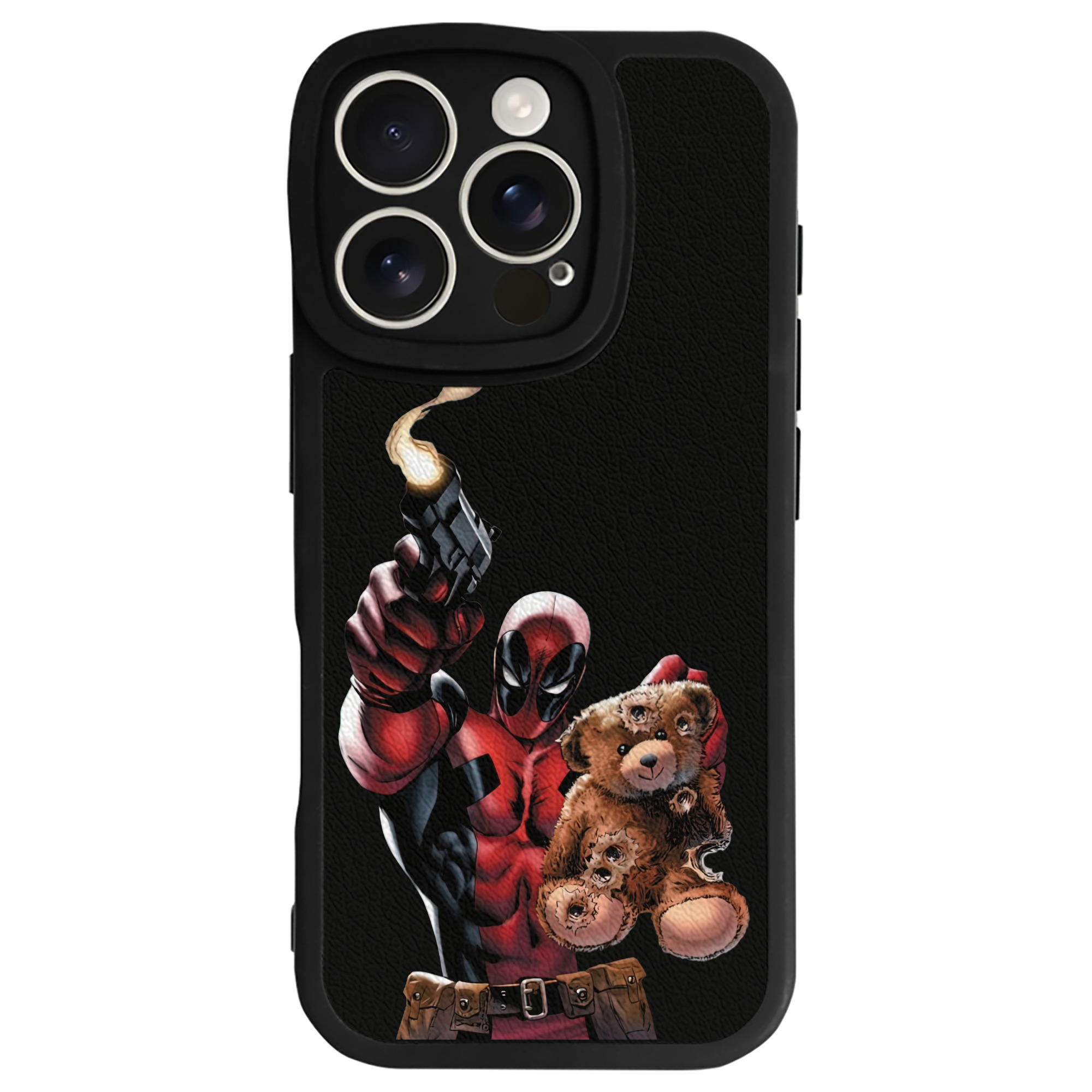 （画像用） Deadpool デッドプール 【iPhone 16シリーズ対応】シリコンスマホケース（レザー調） 材質：シリコン